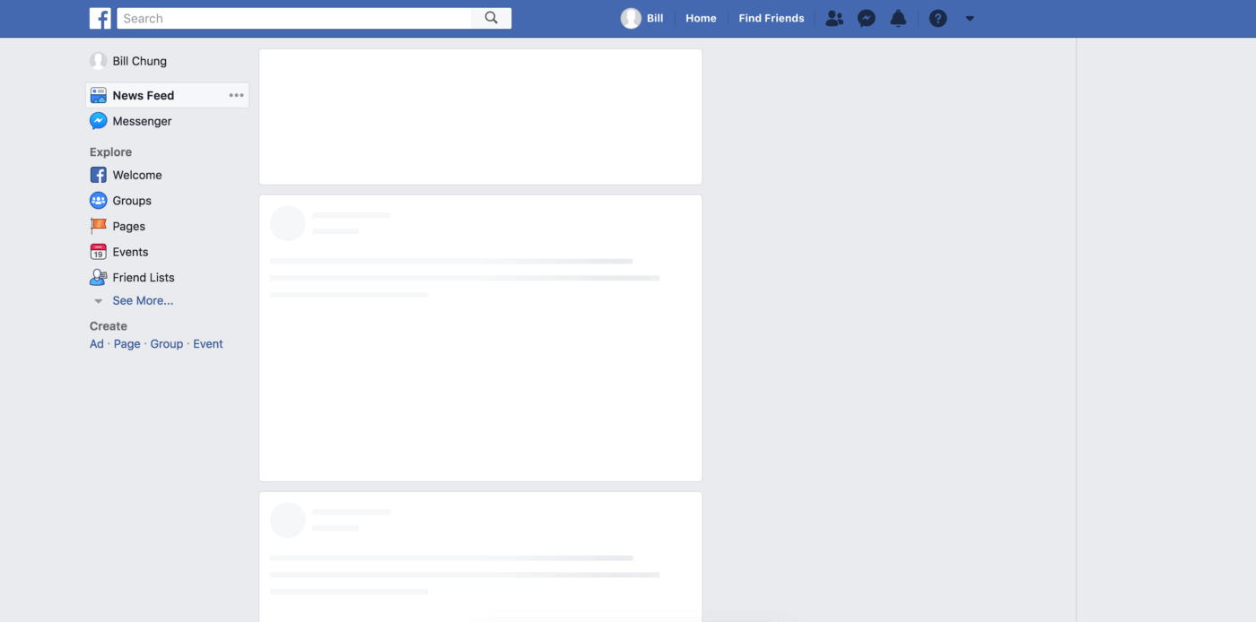 facebook skeleton